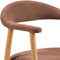 HSM Collection-Eetkamerstoel Ella Met Arm S/2-56x54x76-Terracotta/White Pigmented-Stof/Eiken