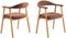 HSM Collection-Eetkamerstoel Ella Met Arm S/2-56x54x76-Terracotta/White Pigmented-Stof/Eiken