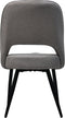 HSM Collection-Eetkamerstoel Jenna S/2-62x54x87-Licht Grijs/Zwart-Katoen/Metaal