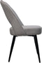 HSM Collection-Eetkamerstoel Jenna S/2-62x54x87-Licht Grijs/Zwart-Katoen/Metaal