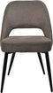 HSM Collection -Eetkamerstoel Jenna - Set van 2 - 62x54x87 - bruin/zwart - Katoe