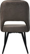 HSM Collection -Eetkamerstoel Jenna - Set van 2 - 62x54x87 - bruin/zwart - Katoe