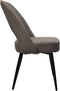 HSM Collection -Eetkamerstoel Jenna - Set van 2 - 62x54x87 - bruin/zwart - Katoe