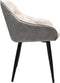 HSM Collection-Eetkamerstoel Liverpool S/2-56x61x79-Beige/Zwart-Stof/Metaal