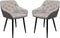 HSM Collection-Eetkamerstoel Liverpool S/2-56x61x79-Beige/Zwart-Stof/Metaal