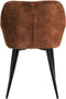 HSM Collection-Eetkamerstoel Liverpool S/2-56x61x79-Bruin/Zwart-Stof/Metaal