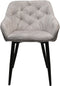 HSM Collection-Eetkamerstoel Liverpool S/2-56x61x79-Beige/Zwart-Stof/Metaal