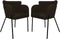 HSM Collection-Eetkamerstoel Luca S/2-57x60x81-Bruin/Zwart-Stof/Metaal