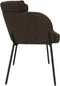 HSM Collection-Eetkamerstoel Luca S/2-57x60x81-Bruin/Zwart-Stof/Metaal