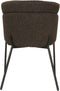 HSM Collection-Eetkamerstoel Luca S/2-57x60x81-Bruin/Zwart-Stof/Metaal