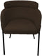 HSM Collection-Eetkamerstoel Luca S/2-57x60x81-Bruin/Zwart-Stof/Metaal