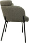 HSM Collection-Eetkamerstoel Luca S/2-57x60x81-Licht Grijs/Zwart-Stof/Metaal