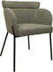 HSM Collection-Eetkamerstoel Luca S/2-57x60x81-Licht Grijs/Zwart-Stof/Metaal