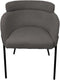 HSM Collection-Eetkamerstoel Luca S/2-57x60x81-Licht Grijs/Zwart-Stof/Metaal