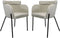 HSM Collection-Eetkamerstoel Luca S/2-57x60x81-Wit/Zwart-Stof/Metaal