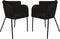 HSM Collection-Eetkamerstoel Luca S/2-57x60x81-Antraciet/Zwart-Stof/Metaal