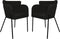 HSM Collection-Eetkamerstoel Luca S/2-57x60x81-Antraciet/Zwart-Stof/Metaal