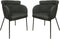 HSM Collection-Eetkamerstoel Luca S/2-57x60x81-Antraciet/Zwart-Stof/Metaal