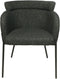 HSM Collection-Eetkamerstoel Luca S/2-57x60x81-Antraciet/Zwart-Stof/Metaal