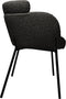 HSM Collection-Eetkamerstoel Luca S/2-57x60x81-Antraciet/Zwart-Stof/Metaal