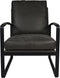 hsm collection eetkamerstoel miami - donkergrijs en zwart - leer