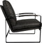 hsm collection eetkamerstoel miami - donkergrijs en zwart - leer