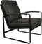 hsm collection eetkamerstoel miami - donkergrijs en zwart - leer