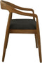 HSM Collection-Eetkamerstoel Modena + zitting-55x41x78-Naturel/Antraciet-Teak/Stof