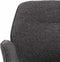 HSM Collection-Eetkamerstoel Nora + Armleuning-90x62x61-Donker Grijs/Mat Zwart-Stof/Metaal
