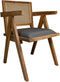HSM Collection-Eetkamerstoel Phi-52x54x83-Naturel/Donker Grijs-Teak/Stof