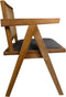HSM Collection-Eetkamerstoel Phi-52x54x83-Naturel/Donker Grijs-Teak/Stof