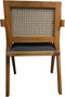HSM Collection-Eetkamerstoel Phi-52x54x83-Naturel/Donker Grijs-Teak/Stof