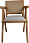 HSM Collection-Eetkamerstoel Phi+ zitting-52x54x83-Naturel/Grijs-Teak/Stof