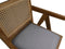 HSM Collection-Eetkamerstoel Phi+ zitting-52x54x83-Naturel/Grijs-Teak/Stof