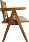 HSM Collection-Eetkamerstoel Phi+ zitting-52x54x83-Naturel/Grijs-Teak/Stof