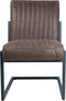HSM Collection-Eetkamerstoel Texas-55x50x85-Espresso/Grijs-Leder/Metaal