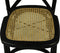HSM Collection-Eetkamerstoel Cross-48x45x90-Zwart/Naturel-Mahonie/Rotan