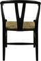 HSM Collection-Eetkamerstoel Delilah-50x41x78-Zwart/Naturel-Mahonie/Bananenblad