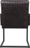 HSM Collection-Eetkamerstoel Texas-55x50x85-Espresso/Grijs-Leder/Metaal