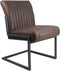 HSM Collection-Eetkamerstoel Texas-55x50x85-Espresso/Grijs-Leder/Metaal
