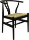 HSM Collection-Eetkamerstoel Delilah-50x41x78-Zwart/Naturel-Mahonie/Bananenblad