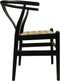 HSM Collection-Eetkamerstoel Delilah-50x41x78-Zwart/Naturel-Mahonie/Bananenblad