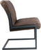 HSM Collection-Eetkamerstoel Texas-55x50x85-Espresso/Grijs-Leder/Metaal