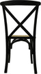 HSM Collection-Eetkamerstoel Cross-48x45x90-Zwart/Naturel-Mahonie/Rotan
