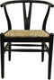 HSM Collection-Eetkamerstoel Delilah-50x41x78-Zwart/Naturel-Mahonie/Bananenblad