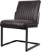 HSM Collection-Eetkamerstoel Texas-55x50x85-Espresso/Grijs-Leder/Metaal