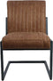 HSM Collection-Eetkamerstoel Texas-55x50x85-Cognac/Grijs-Leder/Metaal