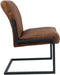 HSM Collection-Eetkamerstoel Texas-55x50x85-Cognac/Grijs-Leder/Metaal