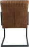 HSM Collection-Eetkamerstoel Texas-55x50x85-Cognac/Grijs-Leder/Metaal