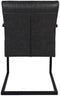 HSM Collection-Eetkamerstoel Texas Met Arm S/2-55x50x85-Grijs/Zwart-Leder/Metaal